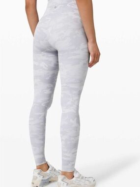 Lululemon Light Gray Camo High-Rise Leggings